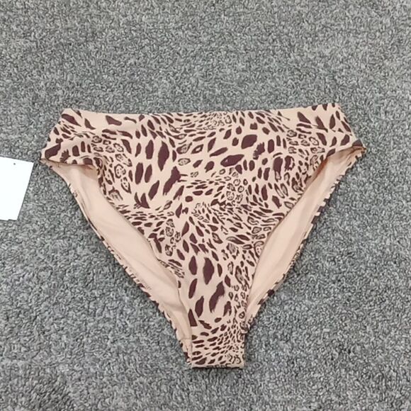 Topshop high waist animal print bikini bottom. Size 8-10 NWT - Picture 3 of 4